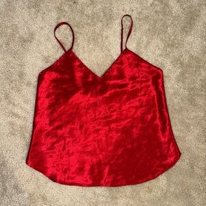 Victoria’s Secret Vintage Gold Label Red V-Neck Cami Top - Medium
